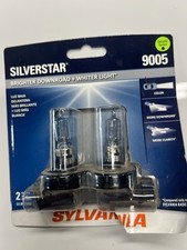 Sylvania Silverstar 9005 Headlight Bulbs 2-pack New Brighter Whiter Light Sylvania Silverstar 9005 Headlight Bulbs 2-pack New Brighter Whiter Light