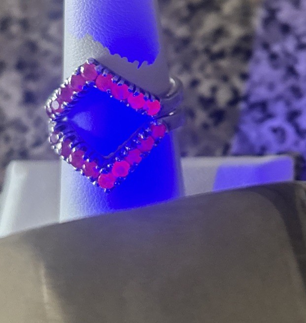 Two Genuine Ruby Signed 925 Sterling Silver Chevr… - image 6