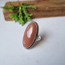 Amazing Sunstone Gemstone Ring 925 Solid Sterling Silver Statement Ring PG7020