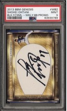 *PSA 9 Mint!* 2013 BBM Genesis Black Facsimile Signature #WB2 Shohei Ohtani