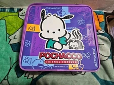 Vintage 1998 Sanrio Smiles Pochacco Friends Forever Carry Case 11"L×11"W×5"H
