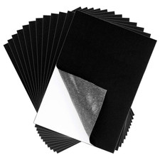 Adhesive Felt Sheets, 12 Pieces Black Sticky Back Fabric for Crafts