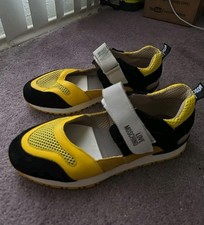 Love Moschino Yellow Black Mesh Mary Jane Trainers Sneakers EU 38 US 7.5