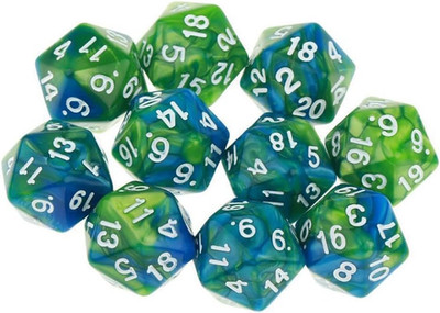 10 STÜCKE Polyedrische Würfel D20 Würfel Dice Spielwürfel for DND RPG Tischspiel