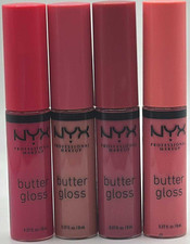 4PC NYX Butter Gloss SET  0.27 FL OZ EACH  FAST SHIPPING  SEALED  NEW