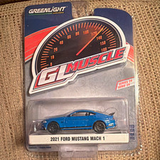 GreenLight GL Muscle Series 24 2021 Ford Mustang Mach 1 1:64 Blue/Black