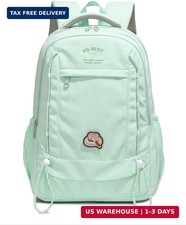 Color Block Backpack for Teen Girls Lightweight School Bag Middle School Bookbag