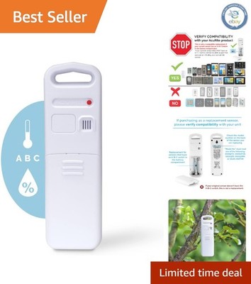 Compact Wireless Temperature & Humidity Sensor with A-B-C Switch, 4.8 L x 0.9 W
