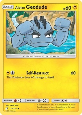 Alolan Geodude (34) Common SM - Team Up 34/181 MP