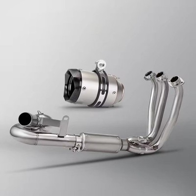 For CF-Moto 675SR 675R 675NK Full System Silvery Exhaust Tips Header Link Pipe