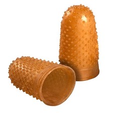 Swingline SWI54032 Rubber Finger Tip 12 Amber 0.68" Medium