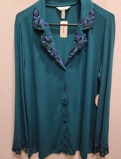 Soma Lightweight Cool Nights Long Sleeve PJ Top Women s Size Large NWT