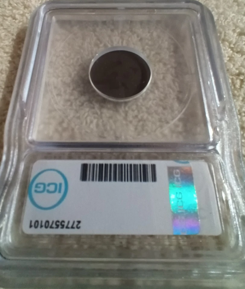 1823 over 2 Capped Bust Dime, ICG P-01, Bottom Pop! - Image 3 of 4