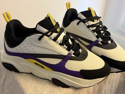 Christian Dior B22 Sneaker Purple Yellow White Men Size EU 48 US 15 msrp $1300