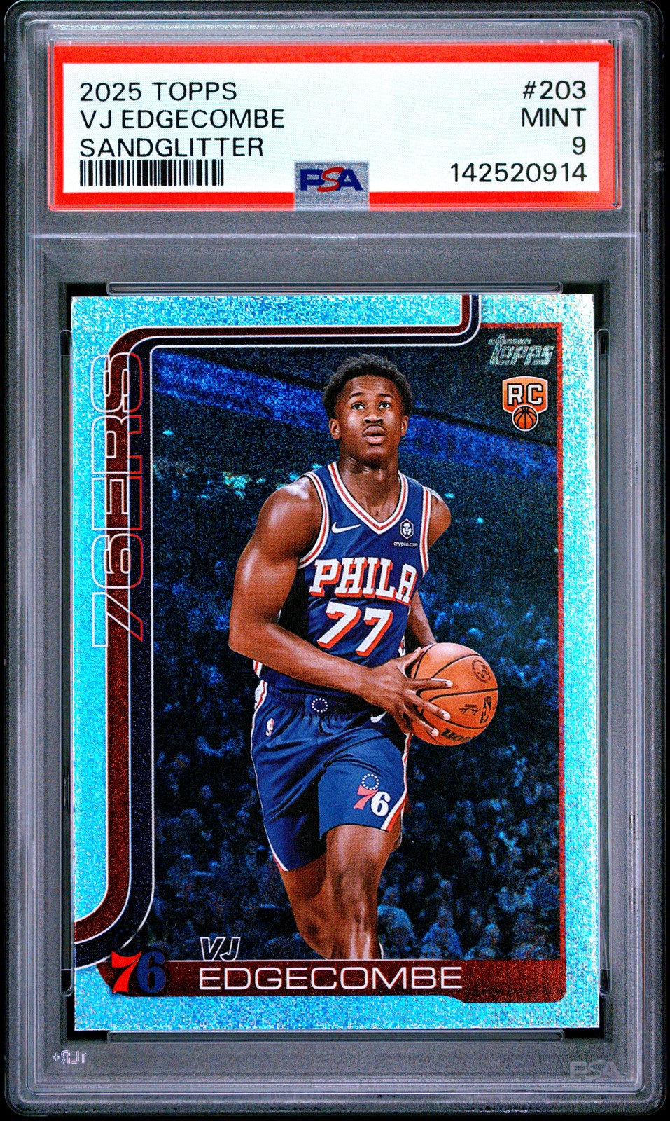 2025 TOPPS SANDGLITTER #203 VJ EDGECOMBE PSA 9