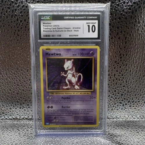 Pokémon Mewtwo 014/034 Trading Card Game Classic Collection Holo CGC 10
