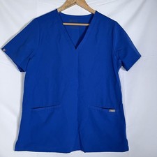 FIGS Casma Three-Pocket Scrub Top Technical Collection Blue FW1100 Women's XL