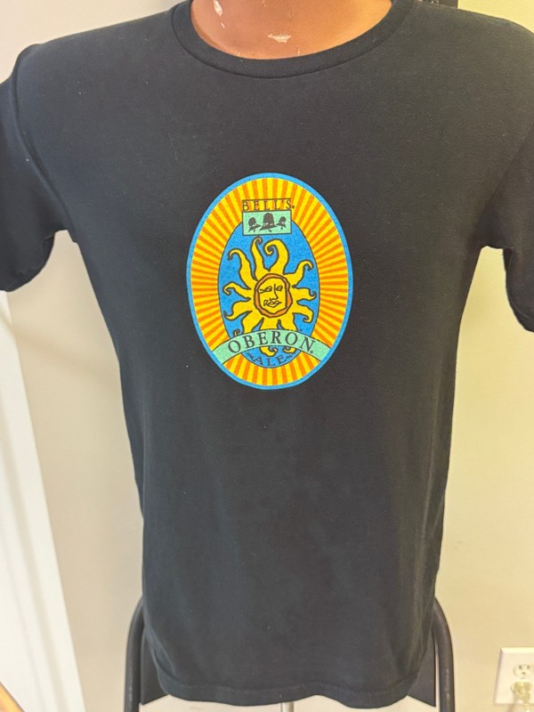 BELL'S BREWING OBERON ALE LEAVE THE SUN ON T-SHIRT SMALL CRAFT BEER MICHIGAN