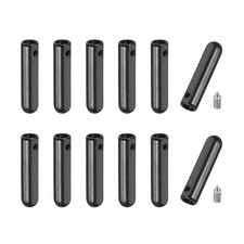 12 Pcs Shoelace Tips with Screw, Alloy 25mm Aglets End Tip for DIY, Black