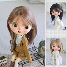 Blythe Wig 1/6 BJD Doll Hair Long Straight Soft High-temperature Silk Girl Toys