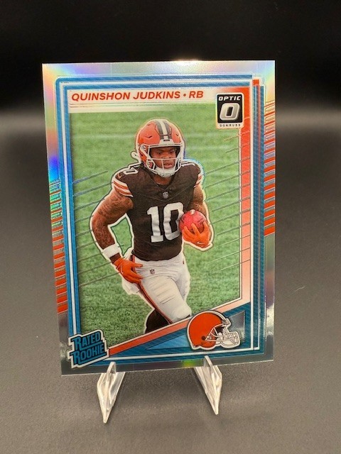 2025 Panini Donruss - Rated Rookie Quinshon Judkins #330 Optic Preview Holo Priz