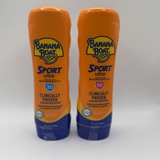 Banana Boat Sport Ultra Sunscreen Lotion SPF 30 & 50+ Duo 8 oz New Exp 2026-27 2.49 per gallon