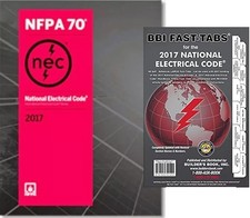 NFPA 70 National Electrical Code NEC 2017 Edition Paperback + BBI TAB
