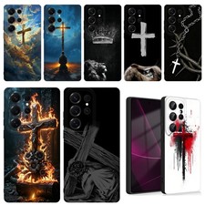 For Samsung Galaxy A16/S24/S25/S26 Christian Cross Printed Shockproof Case Cover