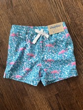 NWT Chubbies The Mini Mingos Boys Swim Trunk 12M-18M - Match Dad and brothers 