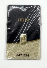 1/2 gram Gold Bar IGR .9999 Fine Pure - 0.5 GRAM Sealed in Assay Plastic OGP