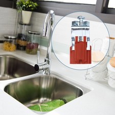 5Pcs Reusable Kitchen Sink Clips Red Plastic Manganese Steel Adjustable Clamps