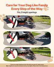 Dog Stairs for Car SUV, 5-Step Foldable Pet Ramp Non-Slip 200lbs