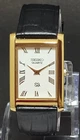 Vintage Seiko Slim Tank White Dial Quartz New Battery Men's Wrist Watch