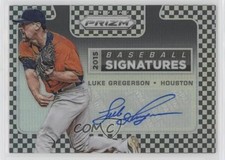 2015 Prizm Baseball Signatures Black & White Checker Luke Gregerson Auto vu6