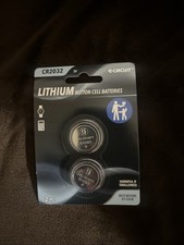 CR2032 LITHIUM BATTERY PACK OF TWO BATTERIES FOR CAR KEY FOB NEW IN PACKAGE