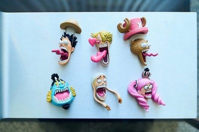 AUTHENTIC ONE PIECE SHOCKING FACE FRIDGE MAGNET JAPANESE BANDAI