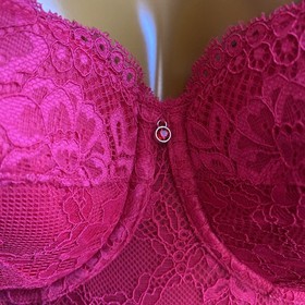 Ann Summers Sexy Lace Planet Suspender Basque, Red Sheer Mesh & Lace, UK 18 D-DD