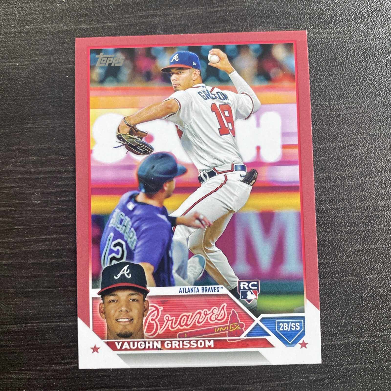 2023 Topps Series 1 - Mother's Day Hot Pink #275 Vaughn Grissom /50 (RC)