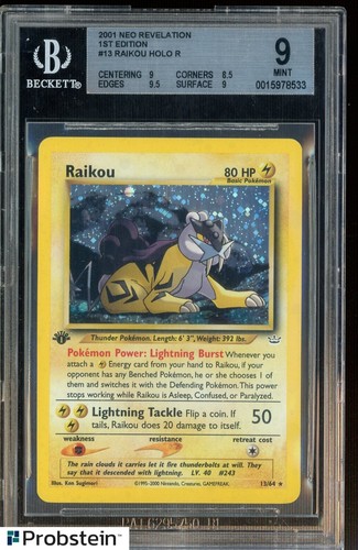 Raikou (1st Edition) graded BGS 9 for sale on eBay