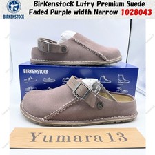 Birkenstock Lutry Premium Suede Faded Purple width Narrow 1028043 Unisex Size