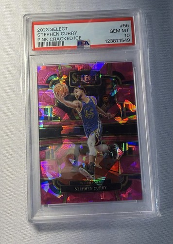Stephen Curry 2023-24 Panini Select Pink Cracked Ice /99 PSA 10 Warriors