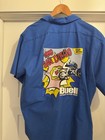 Buell Motorcycles Racing Mechanic Shirt Navy Blue Men's Size XL Vintage Workwear