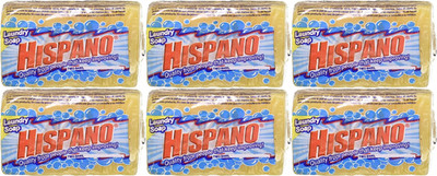 Hispano Jabon Laundry Soap - Rectangle Bar (2 Pack), 10.58oz (300g) (Pack of 6)