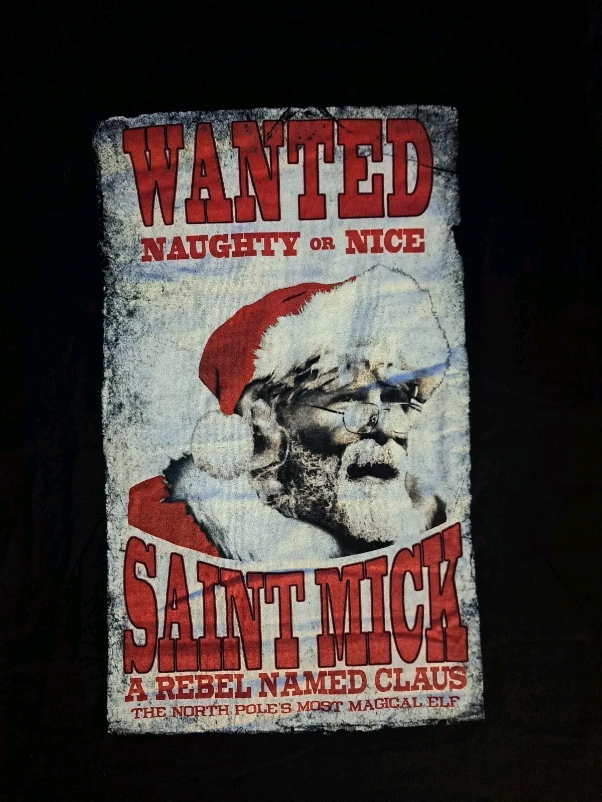 Mick Foley Cactus Jack Saint Mick Christmas Wanted Tee Shirt