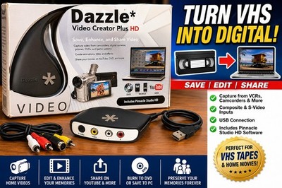 Dazzle Video Creator Plus HD DVC-107 USB Video Capture Device Open Box