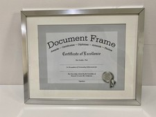 11x14 Certificate Frame with Mat for 8.5x11 Documents Awards Wide Molding