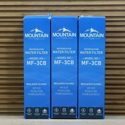 3 NOB Mountain Flow Refrigerator Water Filters Model MF-3CB (Sealed Cartridge)
