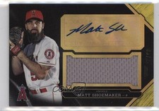 2016 Topps Triple Threads Unity Jumbo Relics Gold /25 Matt Shoemaker Auto fm0