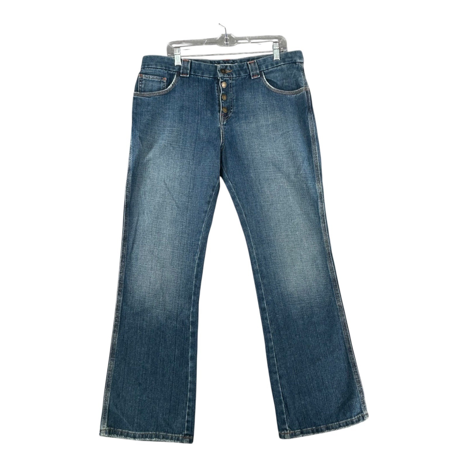 Vintage Tommy Hilfiger Cowboy Fit Jeans Denim Womens Size 14 Button Fly Y2K