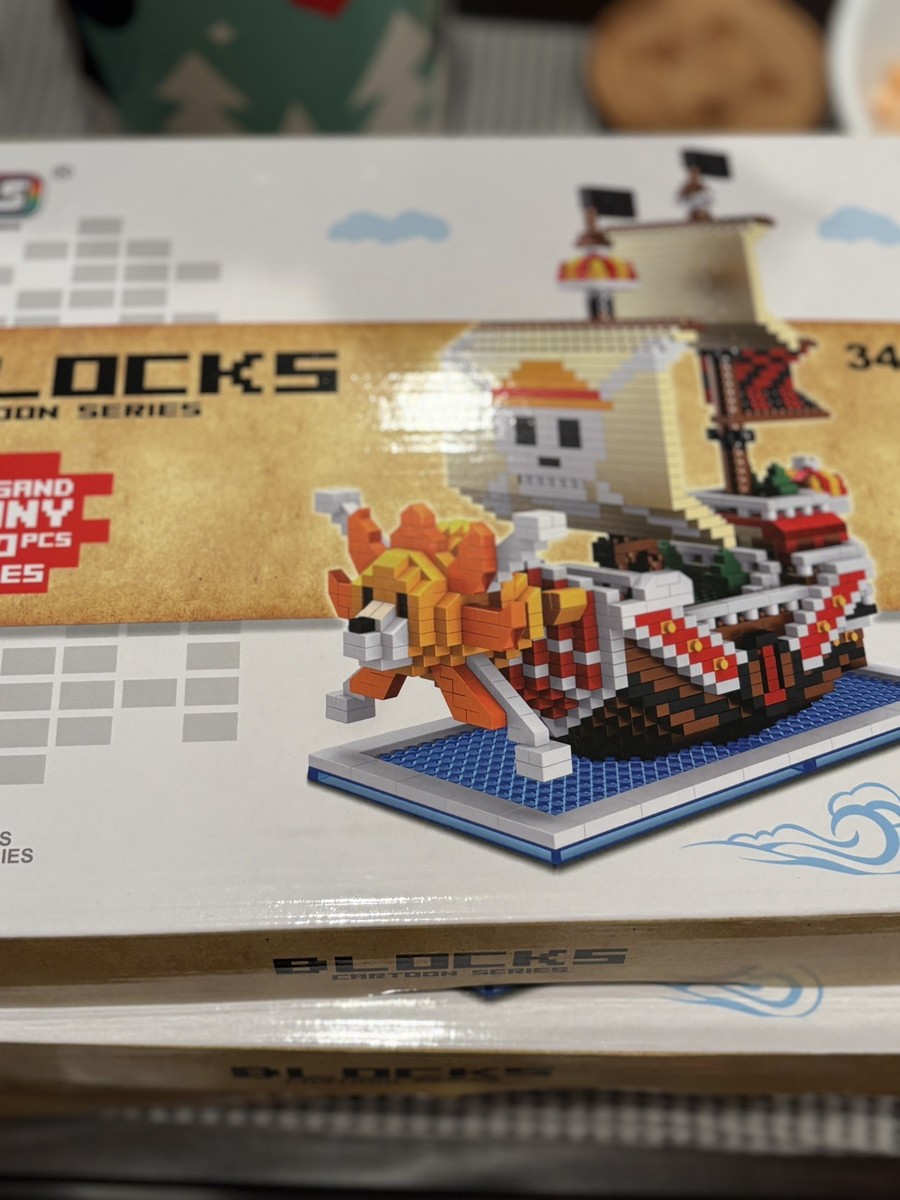 3 Boxes ZMS Blocks 3446 Thousand Sunny Pirate Ship Anime 1680 Pcs